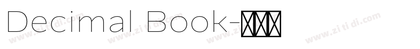Decimal Book字体转换
